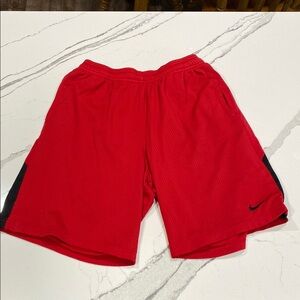Nike Men's Red Athletic Shorts Size Large